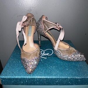 Blue by Betsy Johnson Iris Embellished Bridal Heels